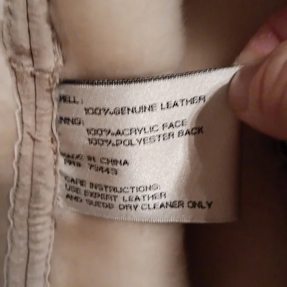 Furry Warm Beige Suede Coat! - Picture 10 of 11